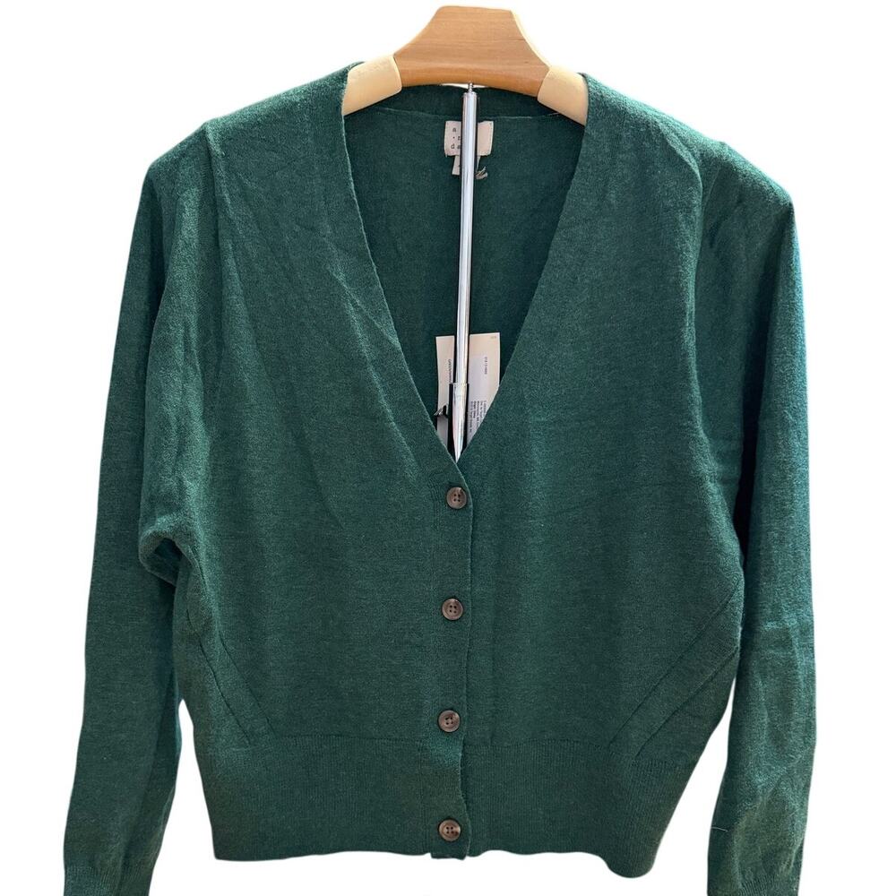 A New Day Women's Green Long Sleeve Fine Gauge Ribbed Cardigan - Size XS - NWT